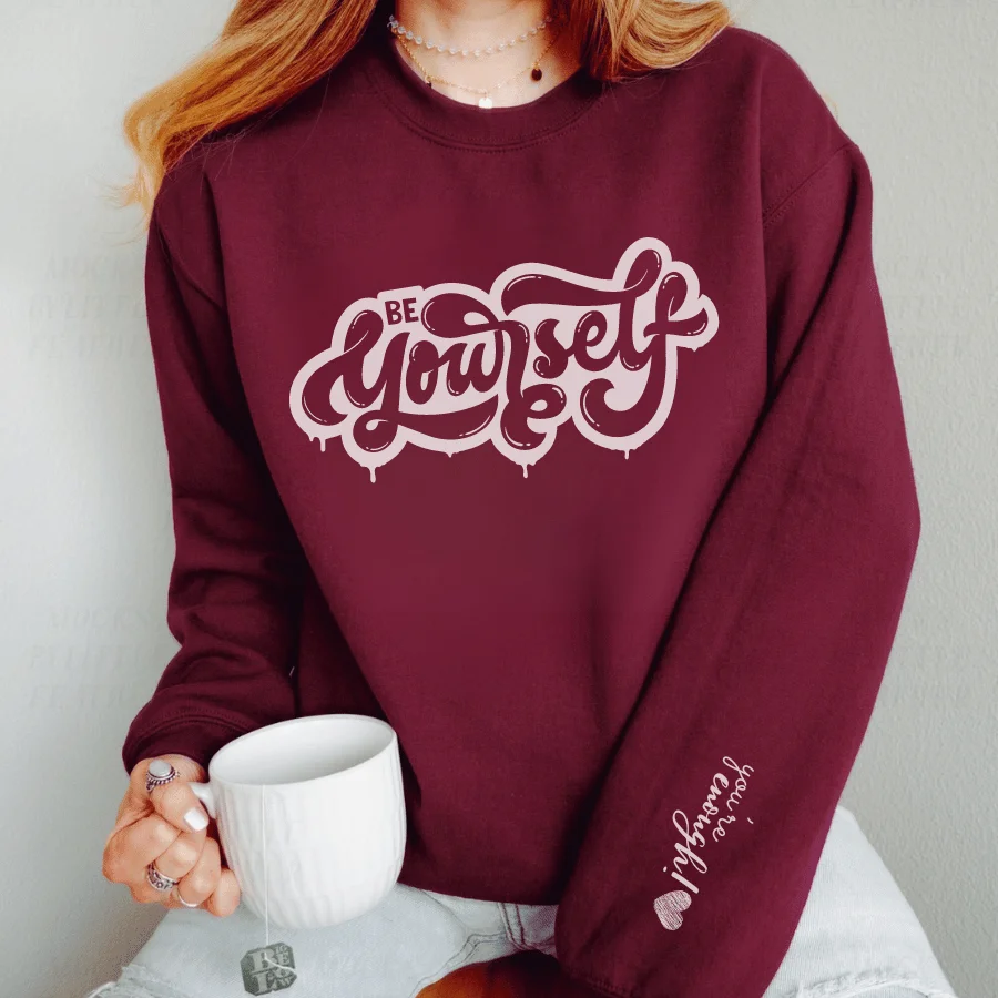 Be Yourself (you're enough) Heavy Blend™ Crewneck Sweatshirt